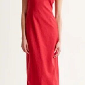 Abercrombie & Fitch Vibrant Red Maxi Dress